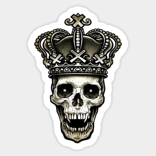 King Skull with Crown Sticker